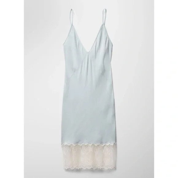 Aritzia Dresses & Skirts - Aritzia Wilfred Baby Blue Slip moulin Dresss